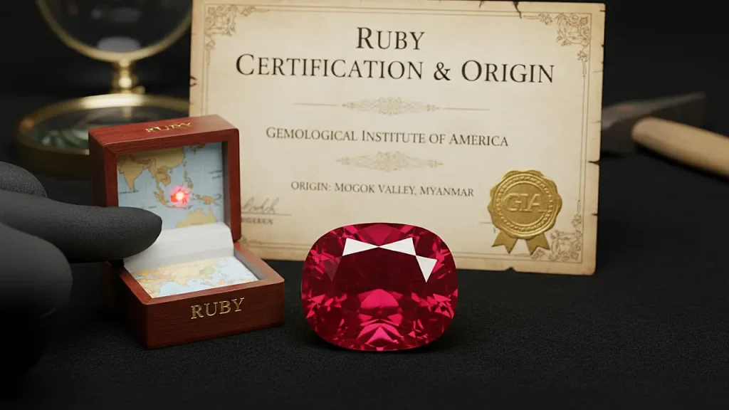 Ruby Certification and Origin